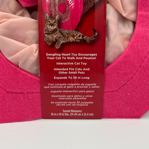 Heart to Tail Cat Tunnel Play Tube Valentine Crazy Fur You - Picture 3 of 5